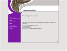 Tablet Screenshot of highlandeventcenter.org